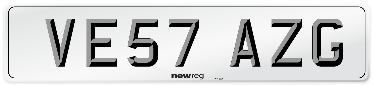 VE57 AZG Number Plate from New Reg
